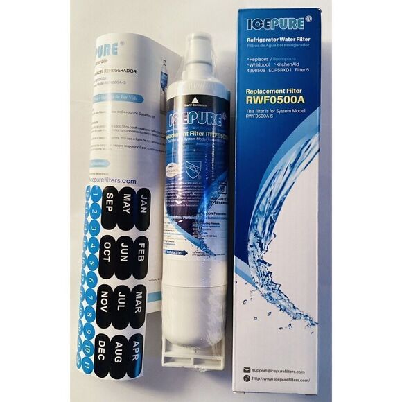IcePure RWF0500A Refrigerator Replacement Water Filter Whirlpool Kitchenaid - Picture 1 of 7
